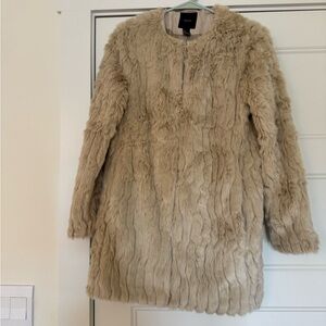 Forever 21 Faux Fur Coat in Beige